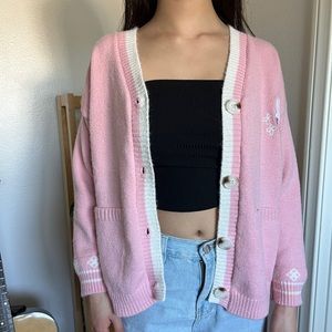 Oversized Button-Down Cardigan